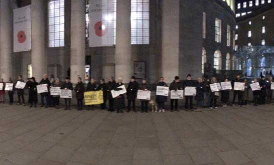 Manchester Amnesty Fifth Silent Vigil for Israel and Palestine